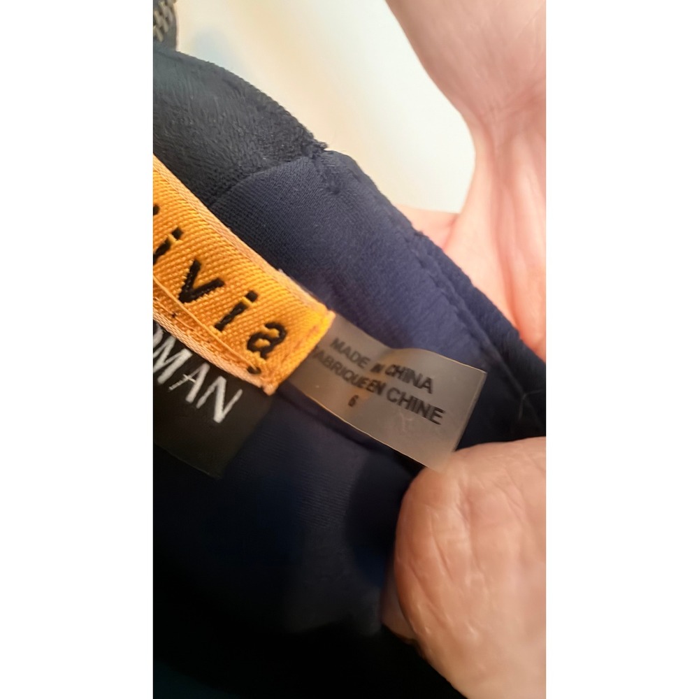 Alice‎ + Olivia Maxi Dress Women 6 Navy Navy Pleated Open Back Gown Bergdorf - Picture 8 of 11